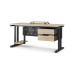 Стол компьютерный Kobor KT-120/70 black/natural