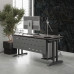 Стол компьютерный Kobor KT-160/60 aluminum/chicago