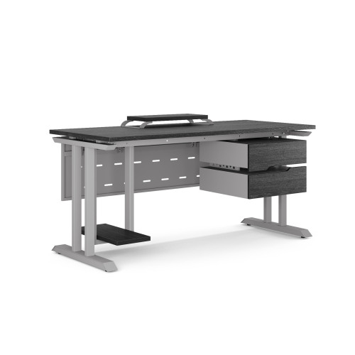 Стол компьютерный Kobor KT-120/70 aluminum/wood