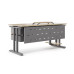 Стол компьютерный Kobor KT-140/80 aluminum/natural Стол компьютерный Kobor KT-140/80 aluminum/natural