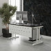 Стол компьютерный Kobor KT-160/60 white/wood