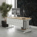 Стол компьютерный Kobor KT-100/80 white/natural Стол компьютерный Kobor KT-100/80 white/natural