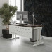 Стол компьютерный Kobor KT-120/70 white/charlston