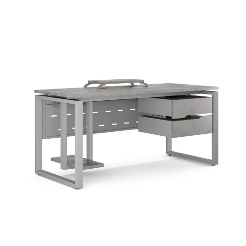 Стол компьютерный Kobor KO1-160/70 aluminum/chicago