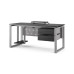 Стол компьютерный Kobor KO1-80/80 aluminum/wood Стол компьютерный Kobor KO1-80/80 aluminum/wood
