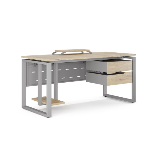 Стол компьютерный Kobor KO1-160/70 aluminum/natural Стол компьютерный Kobor KO1-160/70 aluminum/natural