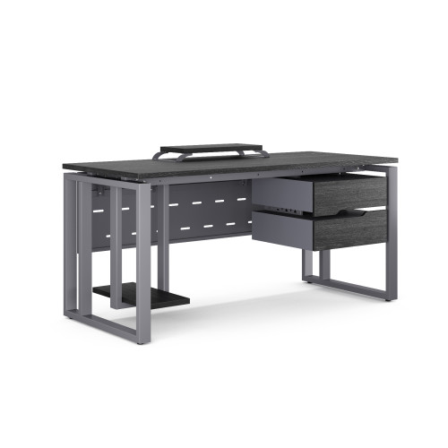 Стол компьютерный Kobor KO2-160/80 graphite/wood Стол компьютерный Kobor KO2-160/80 graphite/wood