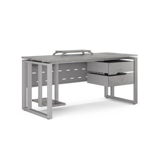 Стол компьютерный Kobor KO2-160/60 aluminum/chicago Стол компьютерный Kobor KO2-160/60 aluminum/chicago