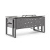 Стол компьютерный Kobor KO2-120/70 aluminum/chicago