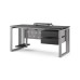 Стол компьютерный Kobor KO2-140/60 aluminum/wood Стол компьютерный Kobor KO2-140/60 aluminum/wood