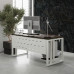Стол компьютерный Kobor KO2-140/70 white/charlston Стол компьютерный Kobor KO2-140/70 white/charlston