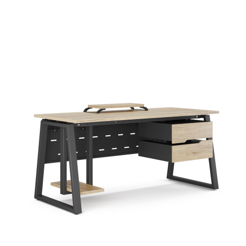 Стол компьютерный Kobor KTR-160/60 black/natural Стол компьютерный Kobor KTR-160/60 black/natural