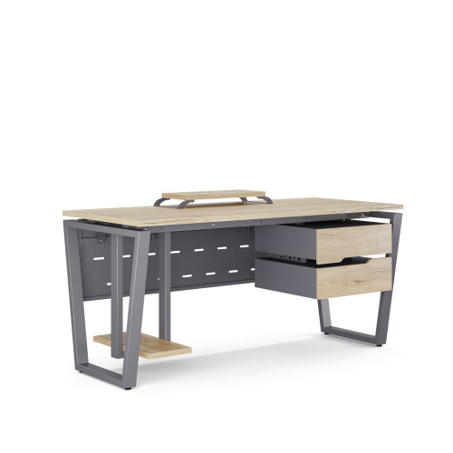 Стол компьютерный Kobor KOTR-100/70 graphite/natural Стол компьютерный Kobor KOTR-100/70 graphite/natural