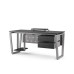 Стол компьютерный Kobor KOTR-100/60 aluminum/wood