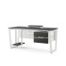 Стол компьютерный Kobor KOTR-100/80 white/wood