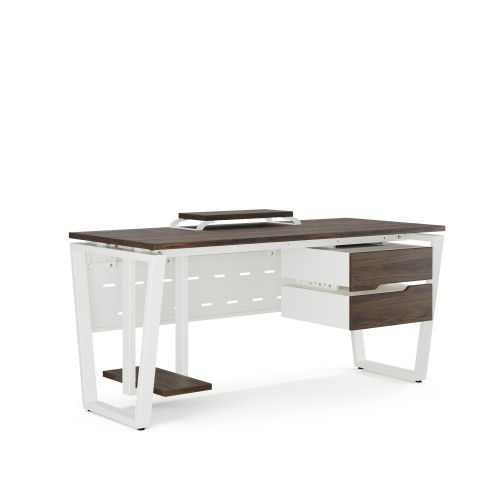 Стол компьютерный Kobor KOTR-140/60 white/charlston Стол компьютерный Kobor KOTR-140/60 white/charlston