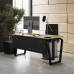 Стол компьютерный Kobor KTB-80/80 black/natural Стол компьютерный Kobor KTB-80/80 black/natural