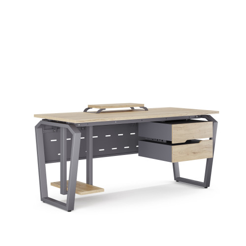 Стол компьютерный Kobor KTB-160/70 graphite/natural Стол компьютерный Kobor KTB-160/70 graphite/natural