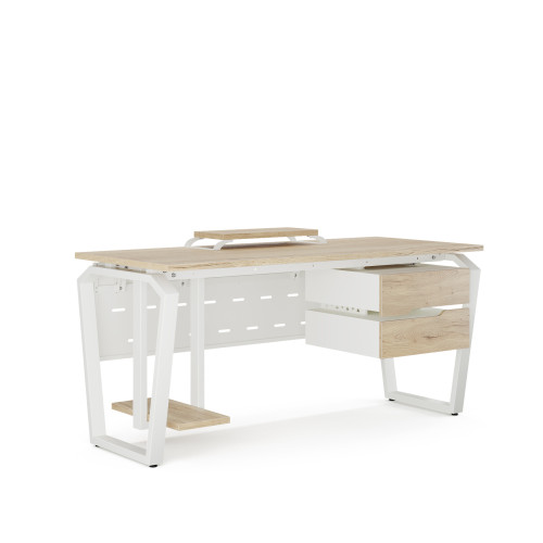 Стол компьютерный Kobor KTB-80/60 white/natural Стол компьютерный Kobor KTB-80/60 white/natural
