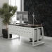 Стол компьютерный Kobor KTS1-140/60 white/charlston Стол компьютерный Kobor KTS1-140/60 white/charlston