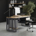 Стол компьютерный Kobor KTS2-160/60 graphite/natural Стол компьютерный Kobor KTS2-160/60 graphite/natural