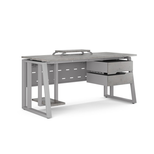 Стол компьютерный Kobor KTS2-80/80 aluminum/chicago Стол компьютерный Kobor KTS2-80/80 aluminum/chicago