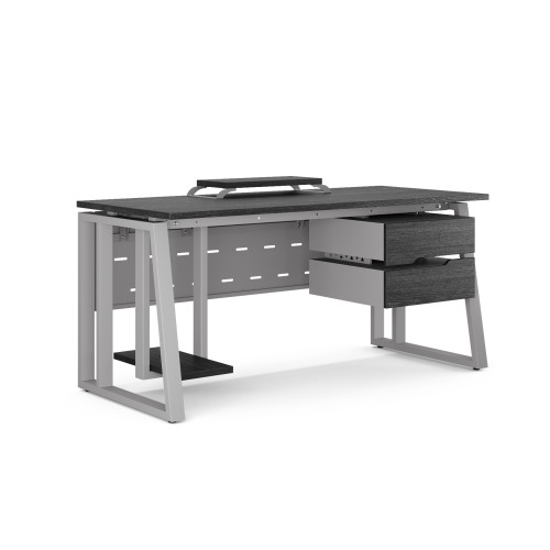 Стол компьютерный Kobor KTS2-160/80 aluminum/wood