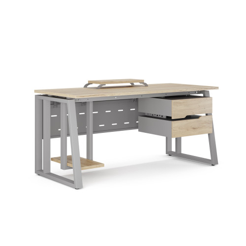 Стол компьютерный Kobor KTS2-80/80 aluminum/natural