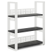 Стеллаж открытый Kobor SО3-120/36 white/wood Стеллаж открытый Kobor SО3-120/36 white/wood