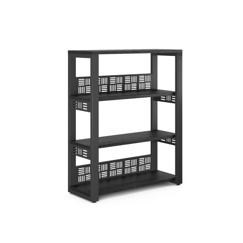 Стеллаж открытый Kobor ST3-140/36 black/wood