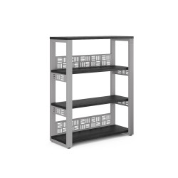 Стеллаж открытый Kobor ST3-120/36 aluminum/wood Стеллаж открытый Kobor ST3-120/36 aluminum/wood