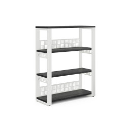 Стеллаж открытый Kobor ST3-140/36 white/wood Стеллаж открытый Kobor ST3-140/36 white/wood