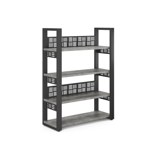 Стеллаж открытый Kobor SO4-140/36 black/chicago Стеллаж открытый Kobor SO4-140/36 black/chicago