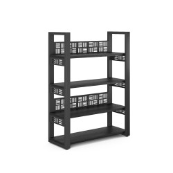 Стеллаж открытый Kobor SO4-120/36 black/wood