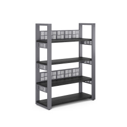 Стеллаж открытый Kobor SO4-60/36 graphite/wood