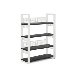 Стеллаж открытый Kobor SO4-80/36 white/wood