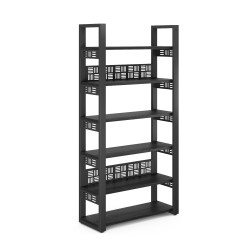 Стеллаж открытый Kobor SO6-120/36 black/wood Стеллаж открытый Kobor SO6-120/36 black/wood