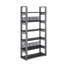 Стеллаж открытый Kobor SO6-140/36 graphite/wood Стеллаж открытый Kobor SO6-140/36 graphite/wood