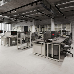 Стеллаж мобильный Kobor SМ2-90/30 graphite/chicago