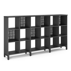 Стеллажная система SQ-3Х6 black/wood