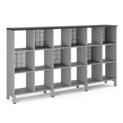 Стеллажная система SQ-3Х6 aluminum/wood