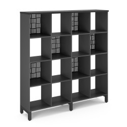 Стеллажная система SQ-4X4 black/wood