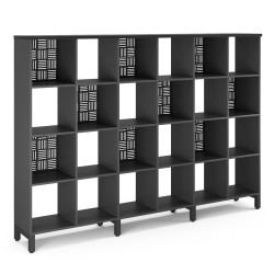 Стеллажная система SQ-4X6 black/wood Стеллажная система SQ-4X6 black/wood