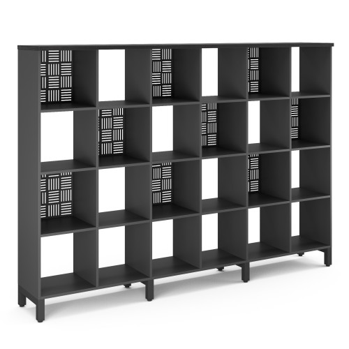 Стеллажная система SQ-4X6 black/wood Стеллажная система SQ-4X6 black/wood
