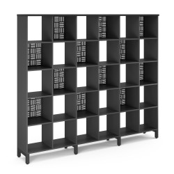 Стеллажная система SQ-5X6 black/wood