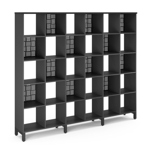 Стеллажная система SQ-5X6 black/wood