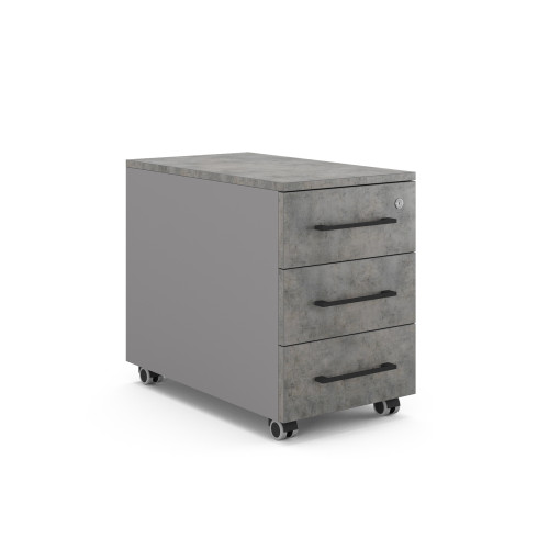 Тумба мобильная Kobor TМ3-40/50 aluminum/chicago