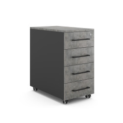 Тумба мобильная Kobor TМ4-40/50 black/chicago