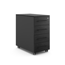 Тумба мобильная Kobor TМ4-40/70 black/wood Тумба мобильная Kobor TМ4-40/70 black/wood