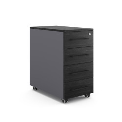 Тумба мобильная Kobor TМ4-40/60 graphite/wood Тумба мобильная Kobor TМ4-40/60 graphite/wood